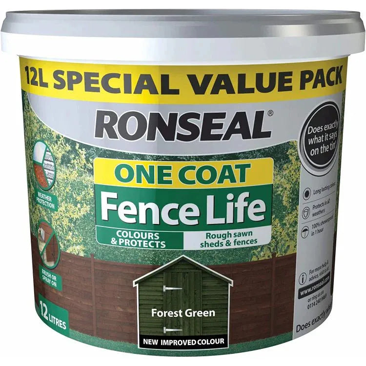 Buy Fence Life Forest Green Ronseal 1 Coat 9L | JDSDIY.COM