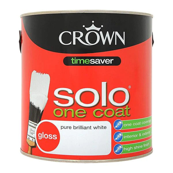 Buy Crown Solo Gloss 2.5L PBW From JDS DIY