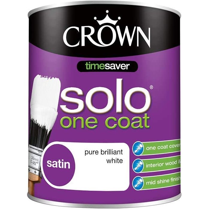 Crown Solo One Coat 2.5L Satin Pure Brilliant White