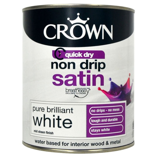 Crown Non Drip Satin - White