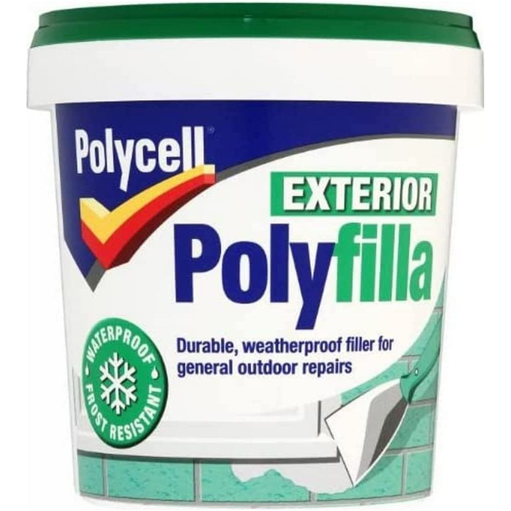 Polycell Ready Mixed Tub Multi-Purpose Exterior Polyfilla, 1 kg - Grey