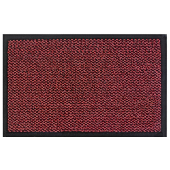JVL Door Floor Mat, Red, 40 x 60 cm