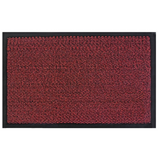 JVL Door Floor Mat, Red, 40 x 60 cm