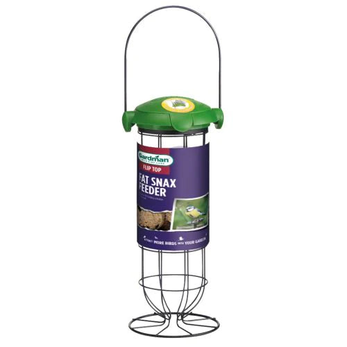 Buy Gardman Heavy Duty Flip Top Fat Snax Bird Feeder Green From JDS DIY