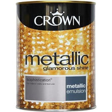 Load image into Gallery viewer, Buy Crown 1.25 Litre Metallic Emulsion Sophistication From JDS DIY
