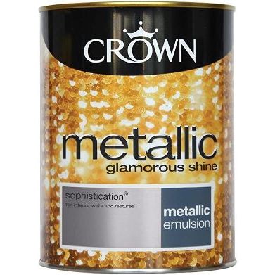 Buy Crown 1.25 Litre Metallic Emulsion Sophistication From JDS DIY