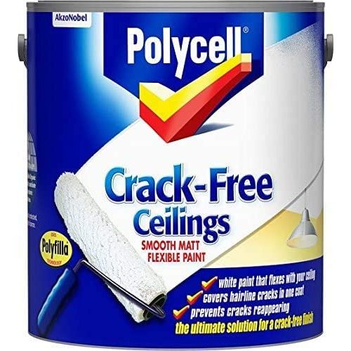 Polycell Crack-free ceilings Smooth Matt, Flexible Paint 2.5L
