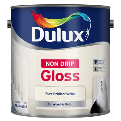 Dulux Non Drip Gloss - Pure Brilliant White 2.5L