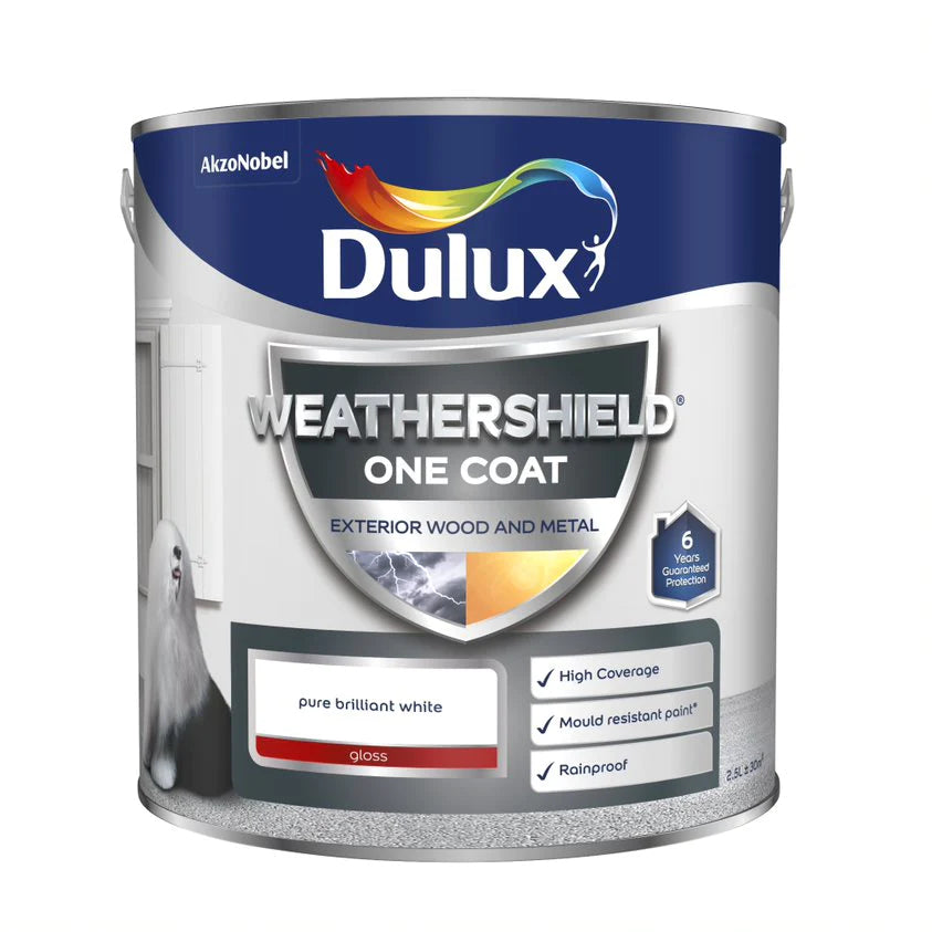 Dulux Weathershield Exterior Gloss 750ml Pure Brilliant White