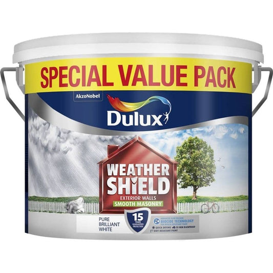 Dulux Weathershield Smooth Masonry Paint 7.5L White