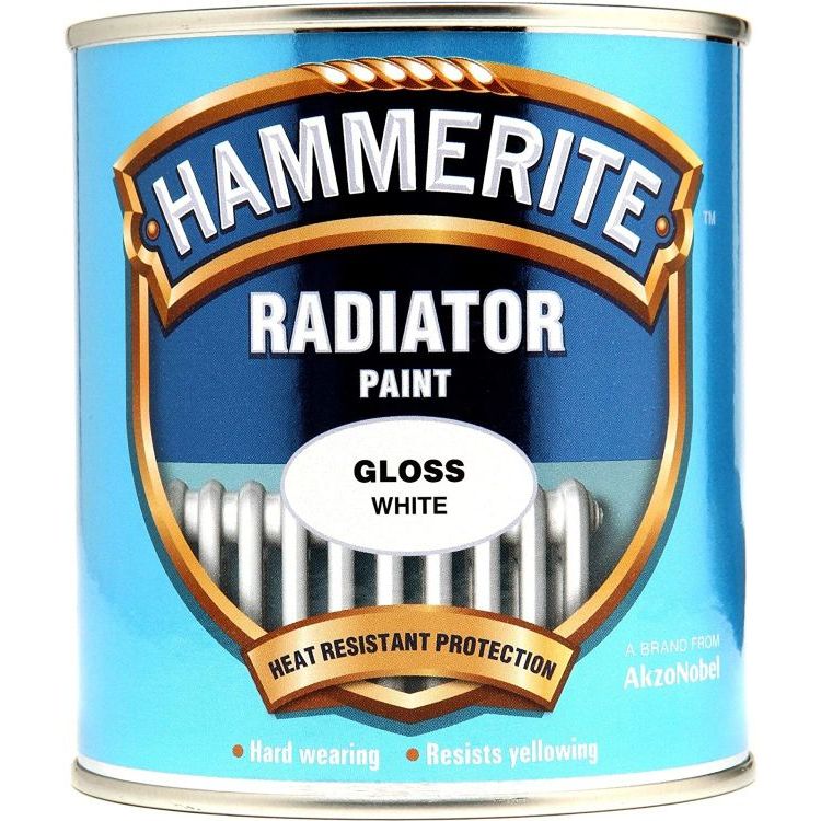 Buy Hammerite Radiator Enamel Gloss White 500ml | JDSDIY.COM