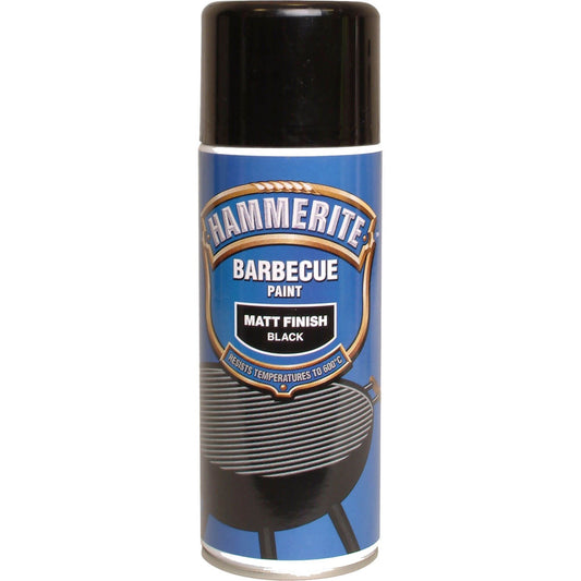 Hammerite 400ml BBQ Paint Aerosol - Matt Black