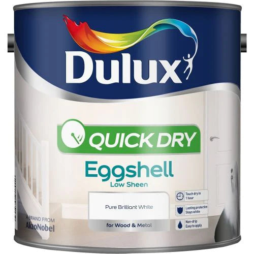 Buy Dulux Quick Dry Eggshell 2.5L - Pure Brilliant White | JDSDIY.COM