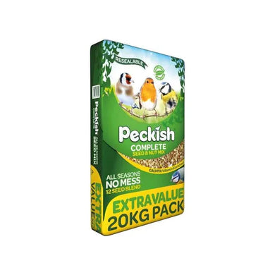 Peckish No Mess Complete Bird Seed and Nut, Wild Bird Food Mix 20 kg