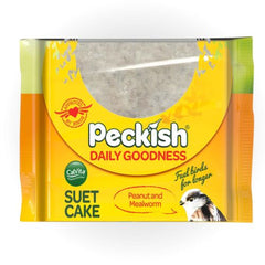 Peckish Daily Goodness Mealworm Suet Cake Block for Wild Birds, 300 g