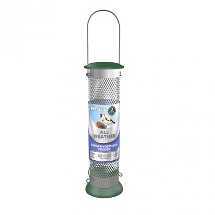 Peckish All Weather Metal Nyjer Seed Bird Feeder, Large