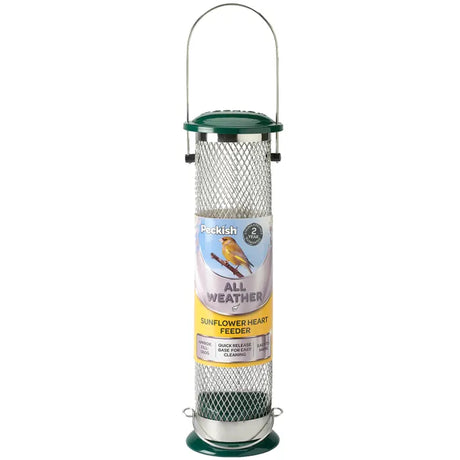 Peckish All Weather Sunflower Heart Metal Bird Feeder, Large