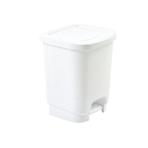 Tontarelli White Pedal Bin, 8 L