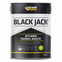 Everbuild Black Jack 903 Bitumen Trowel Mastic, Black, 2.5 Litre