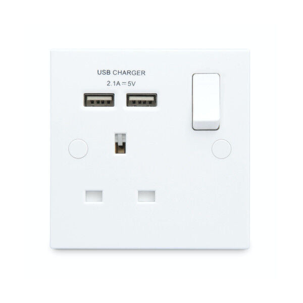 Masterplug Single Socket with 2 x USB 2.1 A (921U2-01)