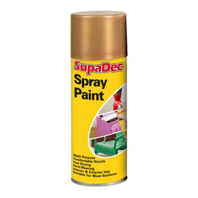 SupaDec Spray Paint, Gold, 400 ml
