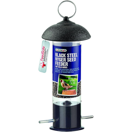 Gardman Large Steel Nyger Seed Feeder - Black