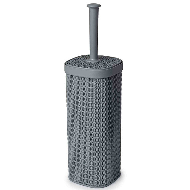 Blue Canyon Lace Collection Toilet Brush & Holder Set - Grey