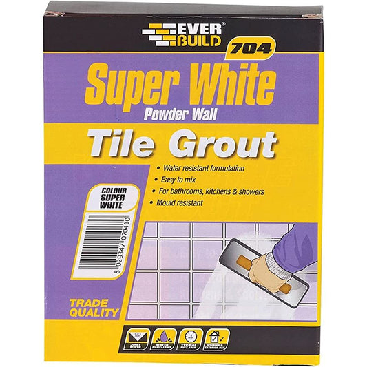 Everbuild Powder Wall Tile Grout in Super White