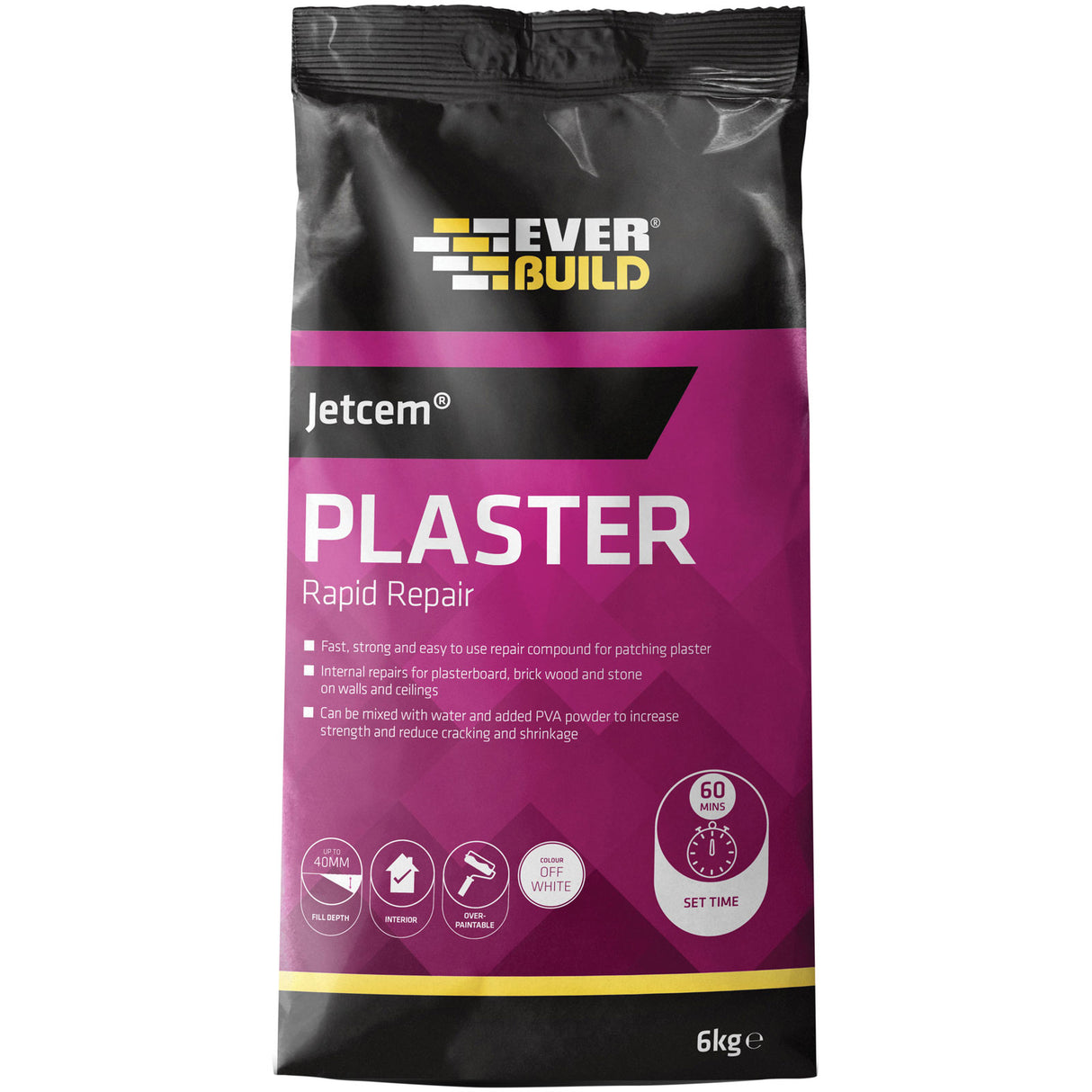 Everbuild Jetcem Plaster Rapid Repair - 6kg