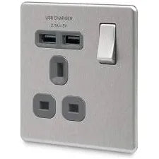 Buy BG Electrical nbs21u2b 2.1 A Masterplug Single Socket with 2 x USB From JDS DIY