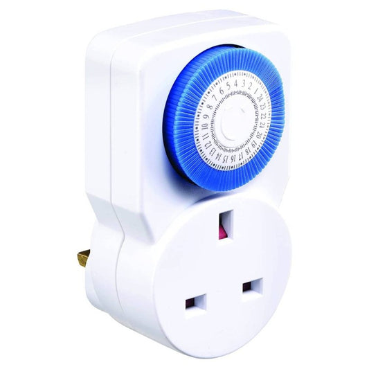 Masterplug Energy Saving Daily Mechanical, White, normal 1 Socket