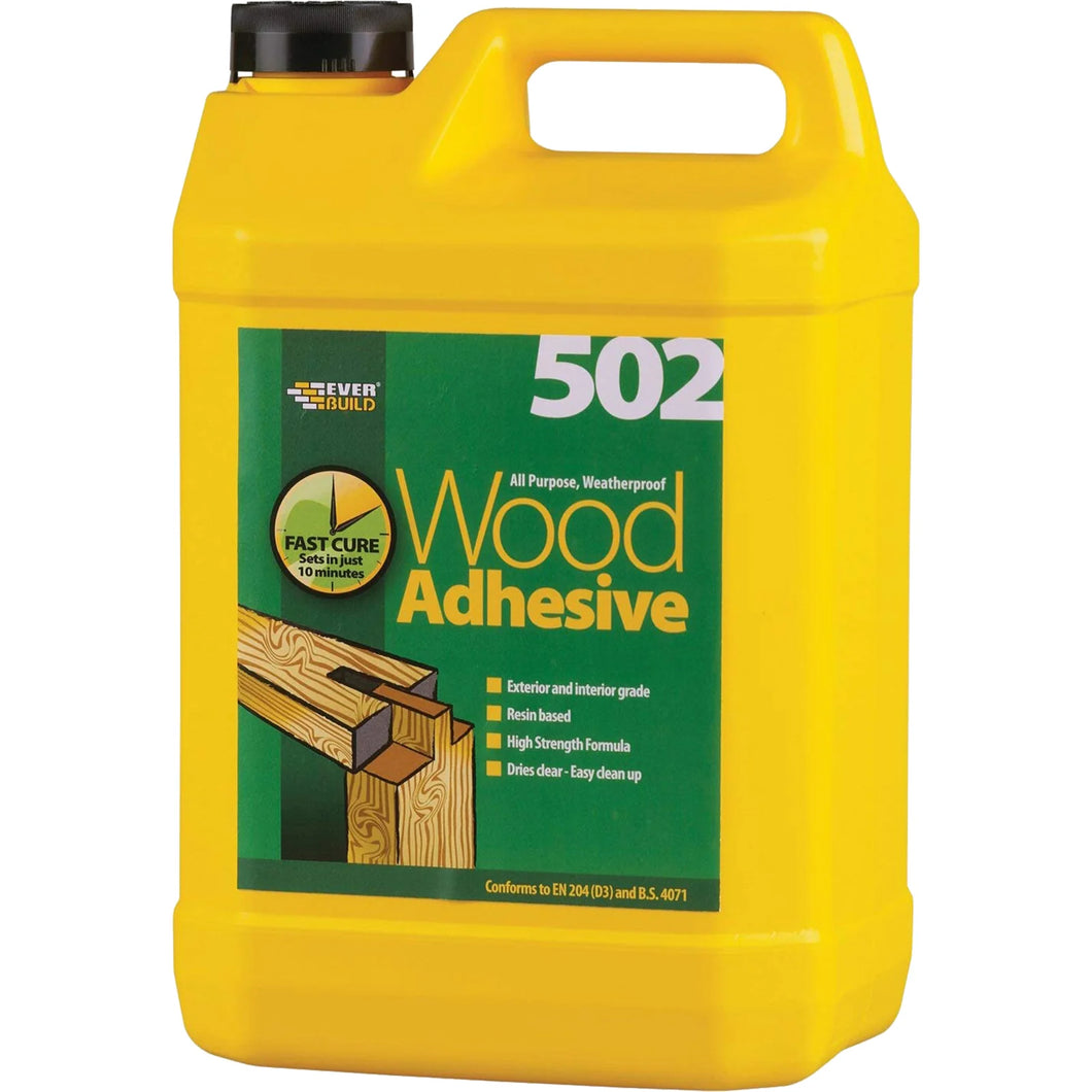 Everbuild 502 All Purpose Weatherproof Wood Adhesive 5L
