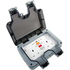 Buy BG Weatherproof IP66 2 Gang 13A DP RCD | JDSDIY.COM