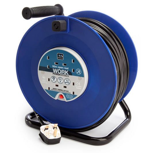 Masterplug Blue 13A 4 Gang Cable Reel