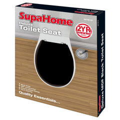 JDS Home Deluxe Black Toilet Seat