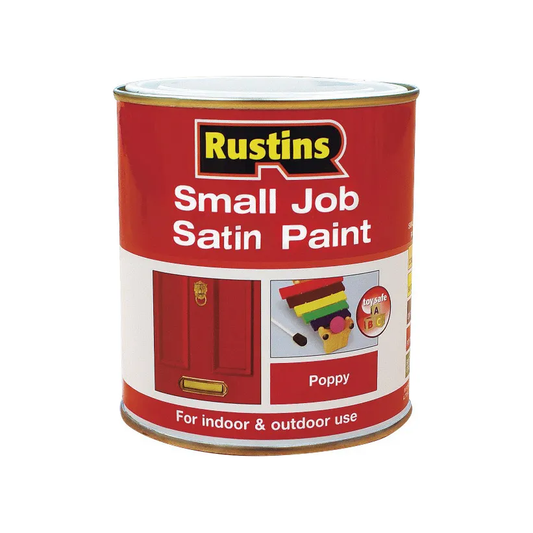 Rustins Quick Dry Small Job Satin 250ml Poppy