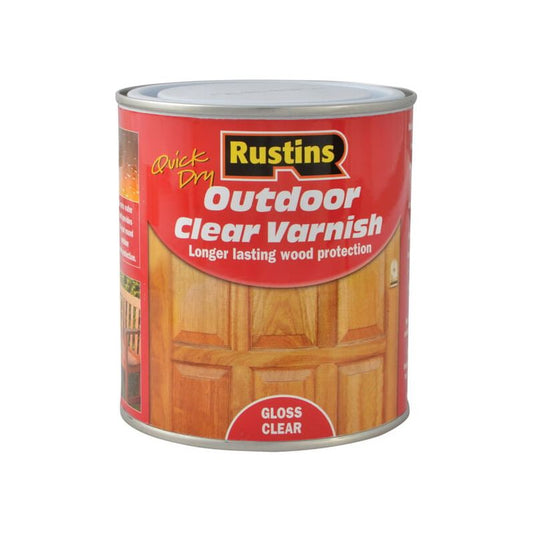 Rustins Quick Dry Outdoor Varnish Gloss Clear 500ml