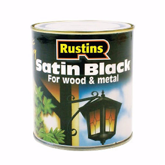 Rustins Quick Drying Satin Black Paint 2.5L
