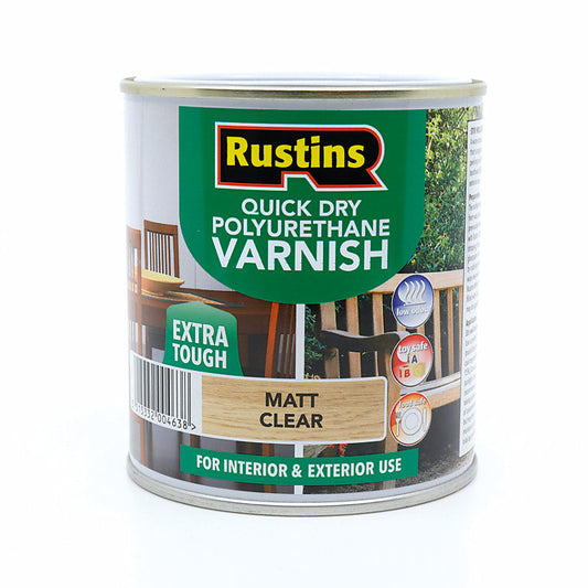 Rustins Quick Dry Polyurethane Varnish Matt Clear