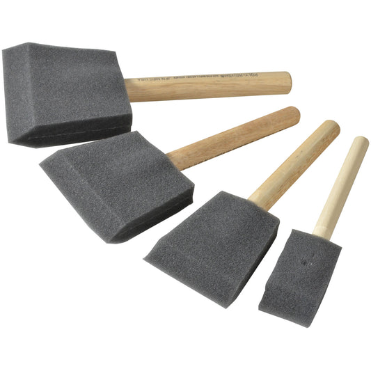 Rustins Foam Brush Set (4 Piece)