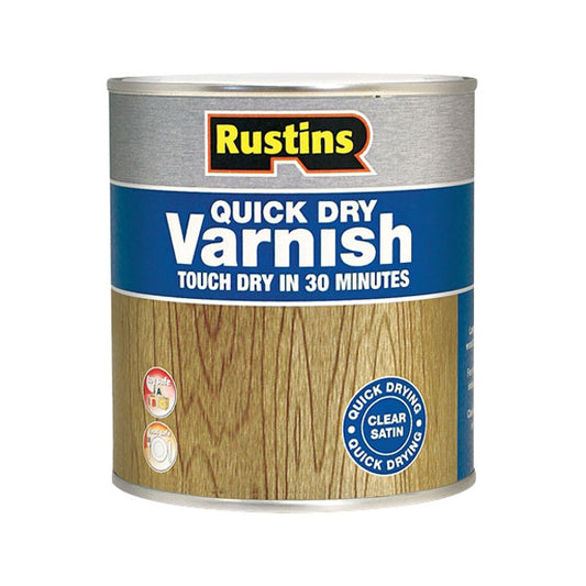 Rustins Quick Dry Varnish Satin Oak 250ml