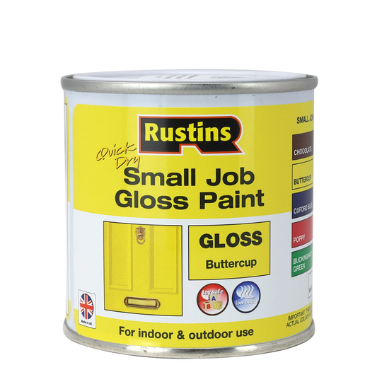 Rustins Quick Dry Small Job Gloss 250ml Buttercup